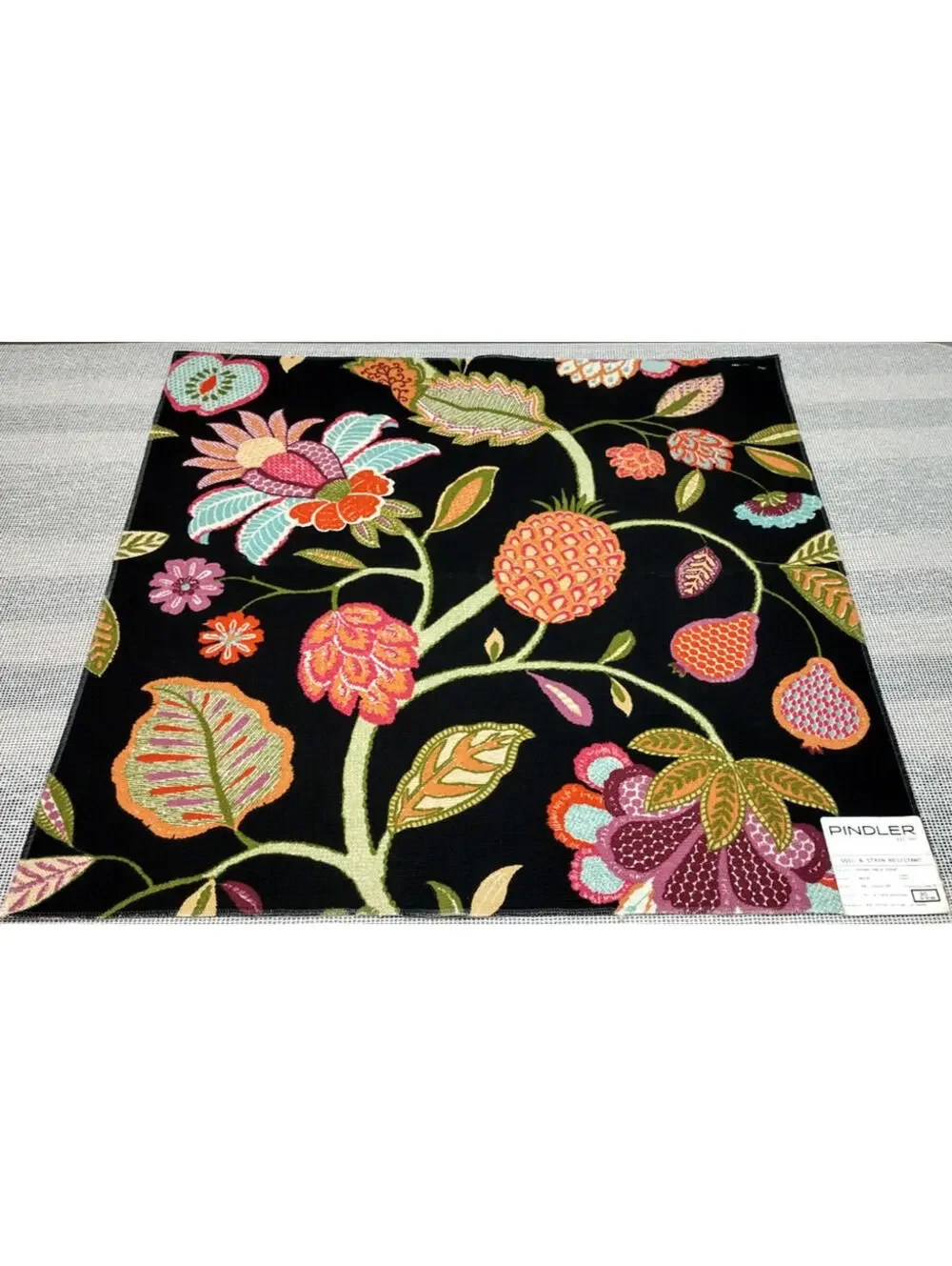 Pindler Palm Court Noir Black Strange FRUIT Designer Fabric Sampler 23x23